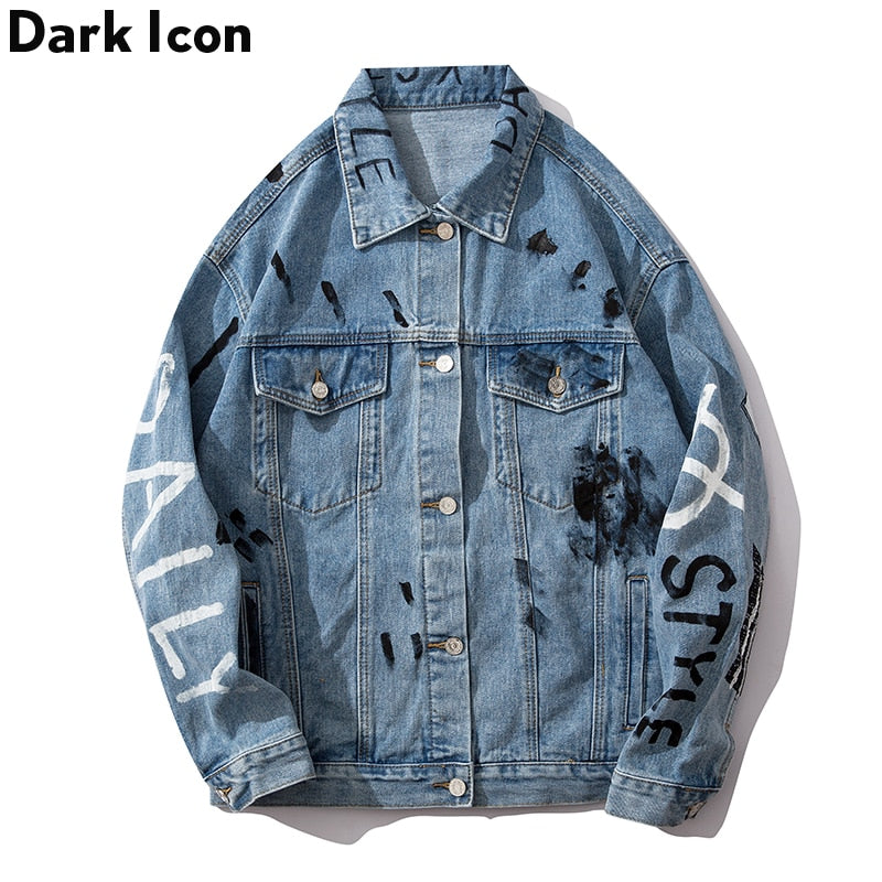 Fashion Denim Jacket Men Designs Money Print Patch Blue Jean Jacket For Men  Hip Hop Distressed Hole Denim Jackets From Hlq1025, $44.53